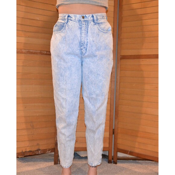 Vintage Jeans Denim 80s with Peg Leg Acid Wash Size 8 - Picture 2 of 4